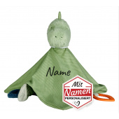 Baby Geschenk personalisiert: Dinosaurier Schmusetuch von Sterntaler mit Namen bestickt, Dino Rexi