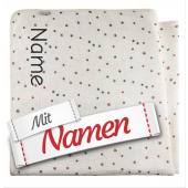 Babydecke personalisiert BAUERNHOF Blume – Sterntaler Musselin Kuscheldecke mit Namen bestickt