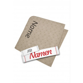 Babydecke personalisiert BAUERNHOF Hund aus Musselin, mit Namen bestickt