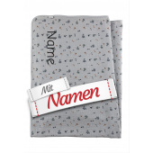 Babydecke personalisiert Dinosaurier Dino Rexi von Sterntaler – Musselin Kuscheldecke mit Namen bestickt