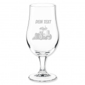 Bauer Geschenk: Graviertes Bierglas mit Traktor Motiv