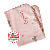 Bestickte Babydecke Sterntaler Emmi Girl Rosa mit Namen personalisiert - Geschenk zur Geburt oder Taufe