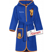 Bestickter Kinder-Bademantel DIE MAUS, Blau, 86/92