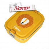 Brotdose Kinder mit Namen graviert, Trixie Mr. Lion Löwe, Edelstahl klein, personalisiert