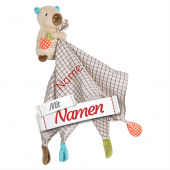 Fehn Capybara Clara Musselin-Schmusetuch – Einschlafhilfe & Schnuffeltuch mit Namen bestickt, Babygeschenk personalisiert