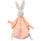 Personalisiertes Schmusetuch Hase Deluxe von FEHN - Einschlafhilfe für Babys, bestickt