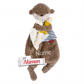 Fehn Schmusetuch mit Namen bestickt - Otter Theo Kuscheltier, Einschlafhilfe & Schnuffeltuch personalisiert