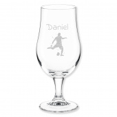 Geburtstagsgeschenk für Fußballer: Bierglas mit Gravur