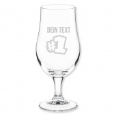 Geschenk für Sportler: Biertulpe mit Erster #1 Gravur