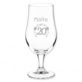 Geschenk zum 20. Geburtstag, Bierglas, Motiv 20