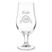 Geschenk zum 20. Geburtstag, Bierglas, Motiv 20