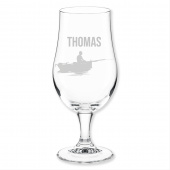 Geschenke zur Rente, Biertulpe, Boot Angeln, Gravur