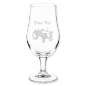Graviertes Bierglas mit Oldtimer Traktor für Männer