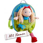 HABA Kinder Puppen-Rucksack, personalisiertes Geschenk für Mädchen für Kita-Start & Ostern, bestickt