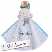 HABA Schmusetuch Traumwolke - Kuschelweiches Geschenk für Babys mit Namen, bestickt