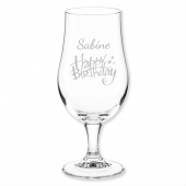 Happy Birthday Glas, Bierglas, Gravur