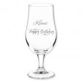 Happy Birthday Glas, Bierglas, Gravur