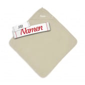 Kapuzenhandtuch Baby personalisiert mit Namen, Matcha, Frottee 75 x 75 cm, Babygeschenk