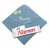 Kapuzenhandtuch personalisiert Dinosaurier Rexi – mit Namen bestickt von Sterntaler