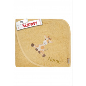 Kapuzenhandtuch personalisiert GIRAFFE Kaya Giraffe von Sterntaler mit Namen bestickt