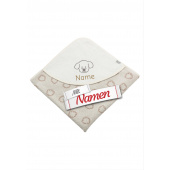 Kapuzenhandtuch personalisiert Hund Lucky &ndash; Sterntaler Babybadetuch mit Namen bestickt