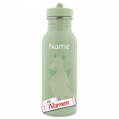 Kinder Trinkflasche mit Gravur Drache – Trixie Mr. Dragon aus Edelstahl mit Namen, auslaufsicher für Kita, Schule und unterwegs