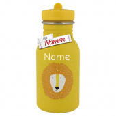 Kinder Trinkflasche mit Gravur Löwe Mr. Lion von Trixie aus Edelstahl mit Namen