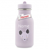 Kinder-Trinkflasche mit Gravur von Trixie – personalisiert mit Namen, Mrs. Mouse, Maus, 350 ml