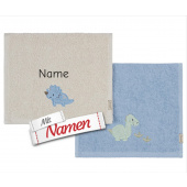 Kinderhandtuch mit Namen Dinosaurier Dino Rexi von Sterntaler bestickt im 2er Pack