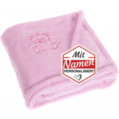 Kuscheldecke mit Namen bestickt Bär Kollektion Bär in Rosa von Playshoes