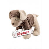 Kuscheltier mit Namen Hund HUND Lucky von Sterntaler, bestickt auf Hoodie-Rücken