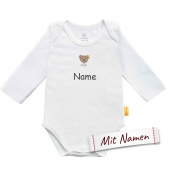 Steiff Body Langarm Bright White 74 / 6-9M, bestickt