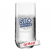 Graviertes LEONARDO DAILY Trinkglas - besonderes Geschenk für Männer und Frauen mit Gravur