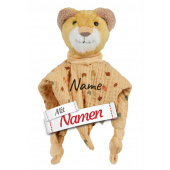 Löwe Leo Schmusetuch mit Namen bestickt von Sterntaler, Personalisierte Geschenke Baby
