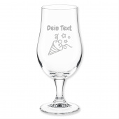Party Glas, Bierglas, Konfetti, Gravur
