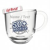 Personalisierte LEONARDO Glas-Tasse, 280ml, perfekt für Jahrestag mit Gravur