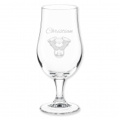 Personalisiertes Geschenk Auto: Bierglas mit Motor-Gravur für Männer
