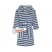 Playshoes Kinder Bademantel mit Namen bestickt MARITIM Anker, 134/140