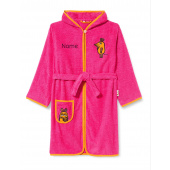 Playshoes Mädchen Bademantel mit Namen bestickt, DIE MAUS Pink, 98/104