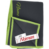 Playshoes Sport Handtuch mit Namen personalisiert –Microfaserhandtuch mit Namen für Schwimmen, Sport-Unterricht, Yoga, bestickt