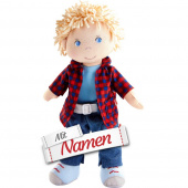 Puppe Junge bestickt Puppe Nick Puppe mit Namen auf dem Rücken