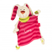 Schmusetuch Hase von Sigikid mit Namen bestickt, Schnuffeltuch personalisiert