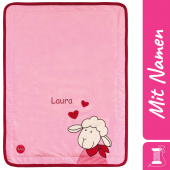 Sigikid Decke Schaf Schnuggi Rosa, bestickt