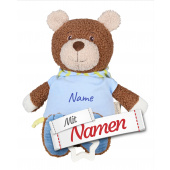 Spieluhr Baby Sterntaler Bär Bob mit Namen bestickt – Mozart Wiegenlied, 32×25×12 cm
