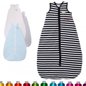 Steiff Babyschlafsack ohne Ärmel Gestreift L90 Navy/Dunkel Blau, bestickt