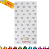 Steiff Bär Handtuch, Softgrey Melange 50x100 cm, bestickt
