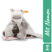 Steiff STEIFF Nilpferd Torben Schmusetuch, personalisiertes Geschenk zur Geburt & Taufe, bestickt