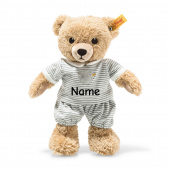 Steiff Schlaf Gut Bär Grau, personalisierbares Kuscheltier Geschenk für Babys, bestickt