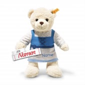 Steiff Teddybär Mila mit Namen bestickt, Bayern Tracht im Dirndl, 30 cm Beige
