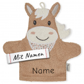 Sterntaler Spiel-Waschhandschuh Pferd Sunny mit Namen bestickt